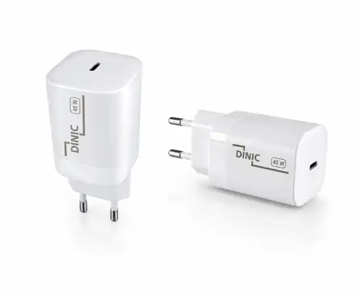 Caricabatterie USB C 45 W + cavo da USB-C a C, caricabatterie rapido con PD3.0 e PPS + cavo di ricarica USB-C, bianco, 1,5 m